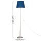 image 3 of ValueLights Brushed Chrome Floor Lamp