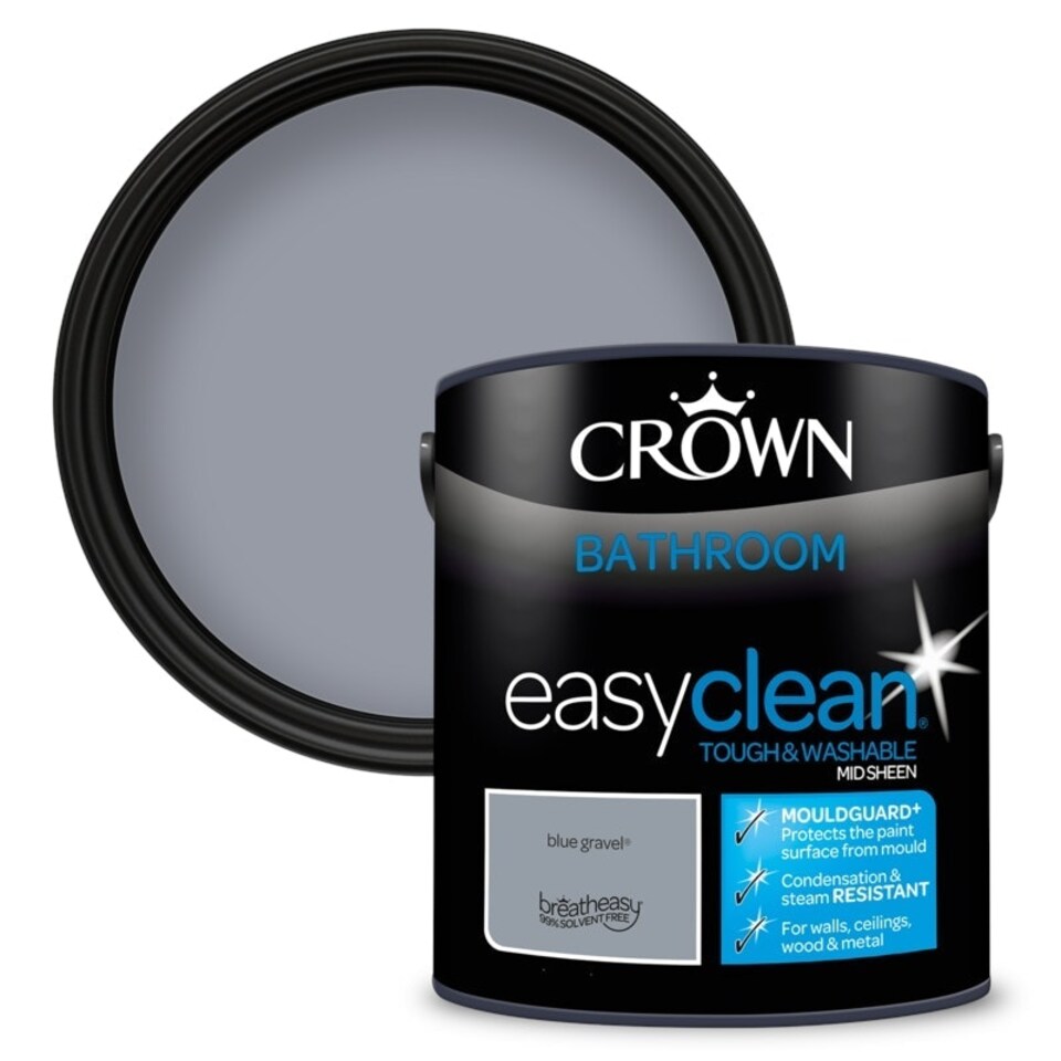 image 1 of Crown Easyclean Bathroom Mid Sheen 2.5L Blue Gravel
