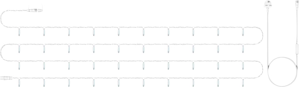 image 1 of Led String Lights White Rubber Cool White 40M