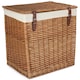 image 2 of Large Boutique Double Steamed Wash Storage Laundry Basket With Lining | Brown | Brown