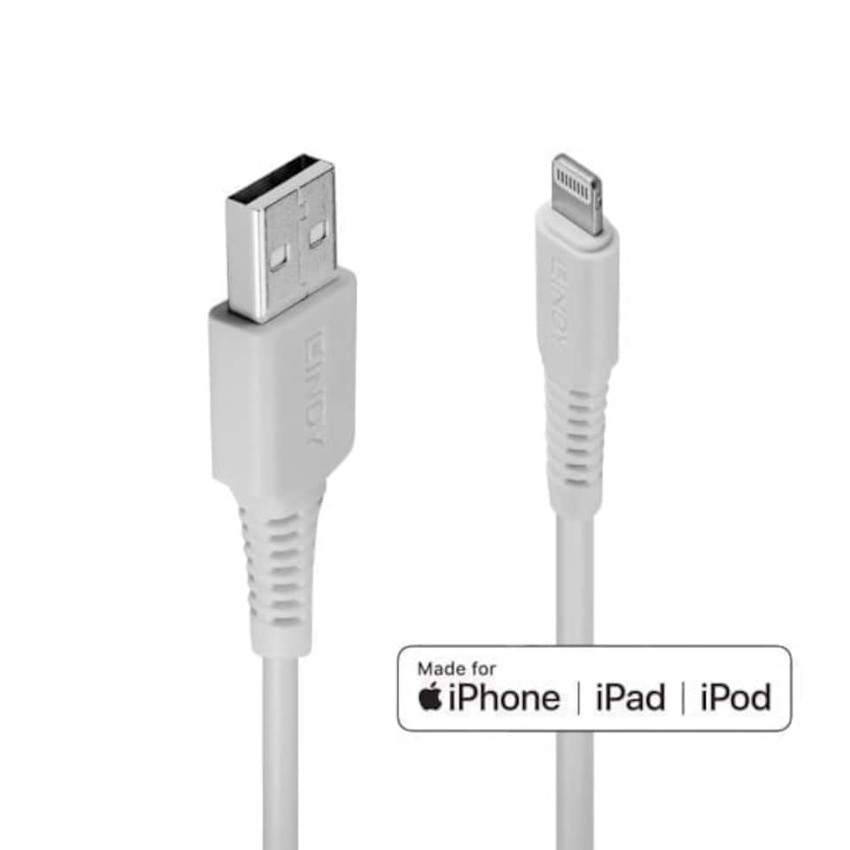 image 1 of 1m USB to Lightning Cable, White