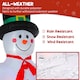 image 7 of Outsunny 8FT Christmas Inflatable Outdoor Decoration with Dynamic Disco & LED Lights, Self-Inflating Christmas Blow Up Snowman for Garden, Indoor Outdoor Home Decor