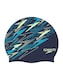 image 1 of Speedo Printed Silicone Swimming Cap - Teal/Blue