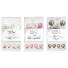 Assorted Moroccan Balls LED String Lights 1.5m