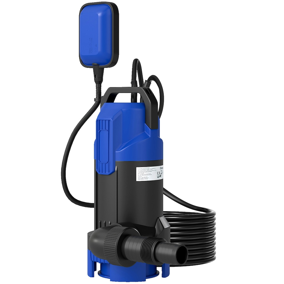 image 1 of Outsunny 750W Water Pump with Float Switch, 20000L/H Electric Sump Pump Blue
