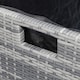 image 5 of Teamson Home Outdoor Garden Storage Box X-Large 700L Grey Wicker Rattan