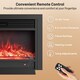 image 6 of COSTWAY Electric Fireplace Insert 750W/1500W Recessed Black