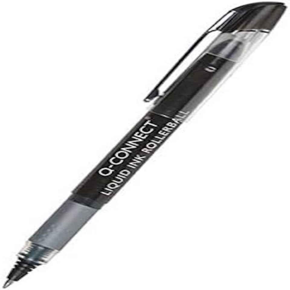 image 1 of Pack of 10 Liquid Ink Rollerball Fine Black Pens