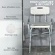 image 3 of HOMCOM Aluminium Shower Chair Adjustable Bath Stool for Senior Disabled Pregnant
