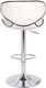 image 4 of Carcaso Single Kitchen Bar Stool, Chrome Footrest, Height Adjustable Swivel Gas Lift, Breakfast Bar & Home Barstool, White