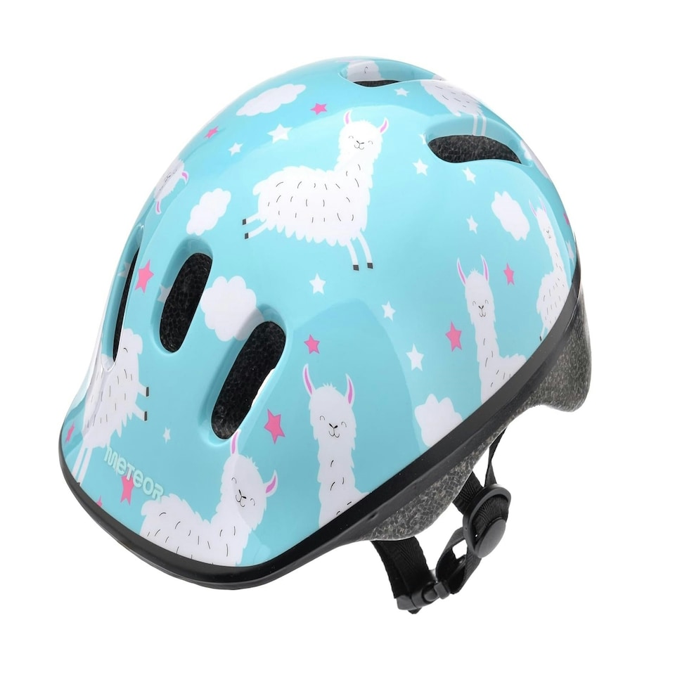 image 1 of Helmet for Kids Toddlers – Lightweight Adjustable Bike Helmet for Boys & Girls – Safety Crash Protection for Cycling, Scooter, Skateboard – KS06 Blue | Alpacas | XS