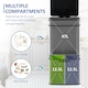 image 6 of HOMCOM Motion Sensor Rubbish Bin, 3 Compartments Removable Lid Stainless Steel Silver