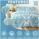 image 5 of VELVETIO Margaux Printed Duvet Cover Set Reversible Polycotton Easy Care Beddings Blue | Single