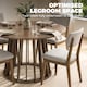 image 6 of HOMCOM Modern Dining Table for 4-6 People 120 cm Light Walnut