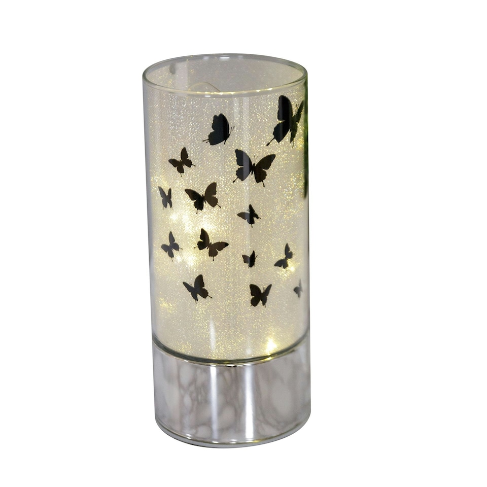 image 1 of Glass Butterfly Design Tube with LED Lights