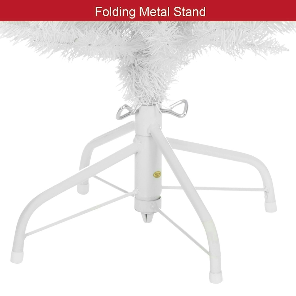 image 1 of 6ft White Slim Line Christmas Tree