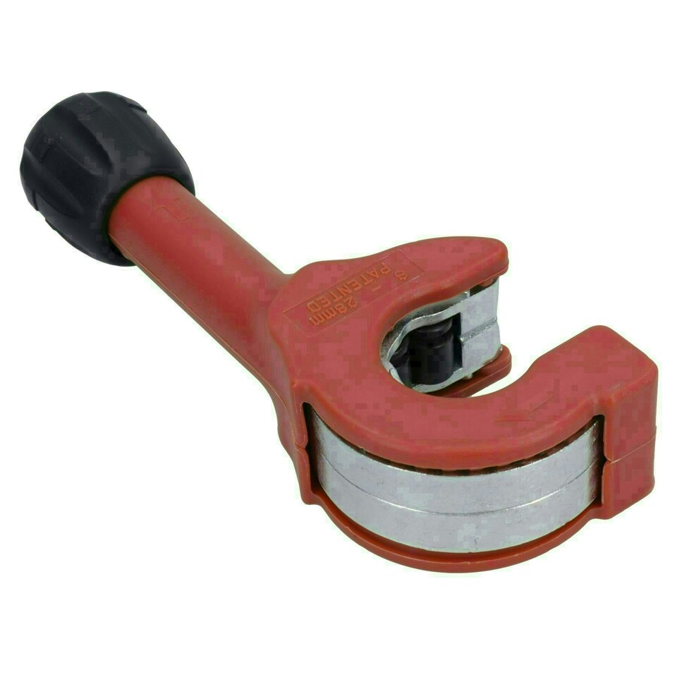 image 1 of Adjustable Ratchet Action Copper Inox Tube Pipe Cutter One Handed 8mm - 28mm