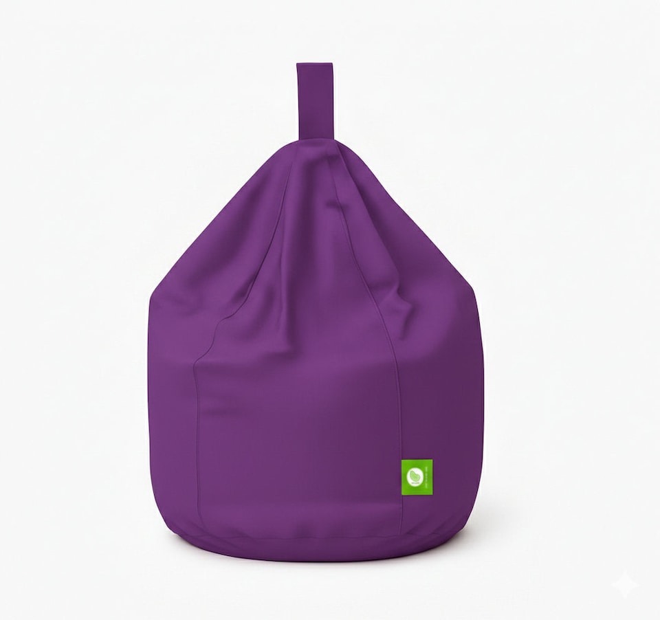 image 1 of Bean Lazy Regal Purple Cotton Bean Bag Teen and Adult Size