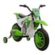 image 1 of HOMCOM Kids Electric Motorbike, 12V Battery Powered Kids Motorbike for Boys and Girls with Training Wheels, Start-up Button, Pedal, for Ages 3-5 Years - Green