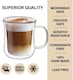 image 8 of Marco Paul Set of 2 Double Walled Glass Mugs 450ml | Clear | 2