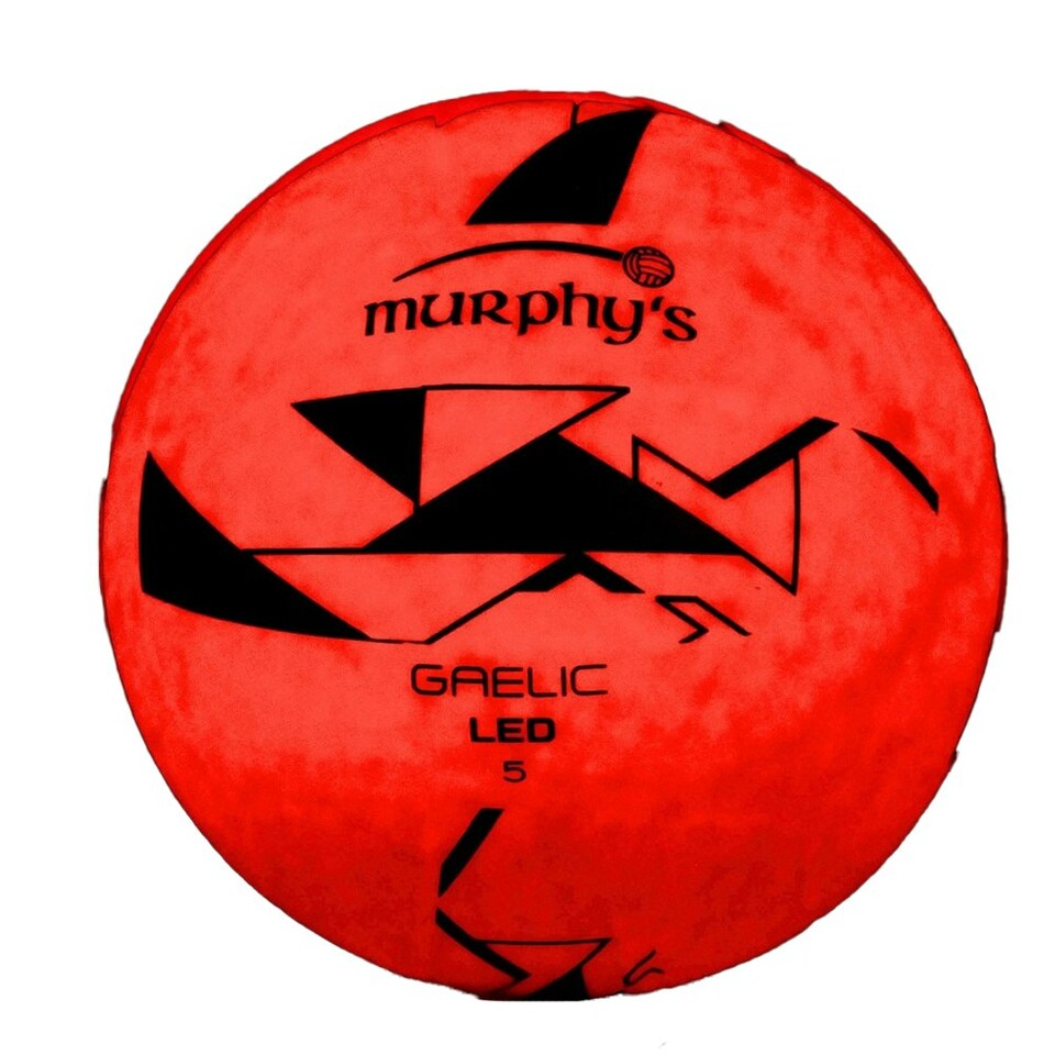 image 1 of Murphys LED Light Up Gaelic Football - Fluorescent Orange/Black - 5