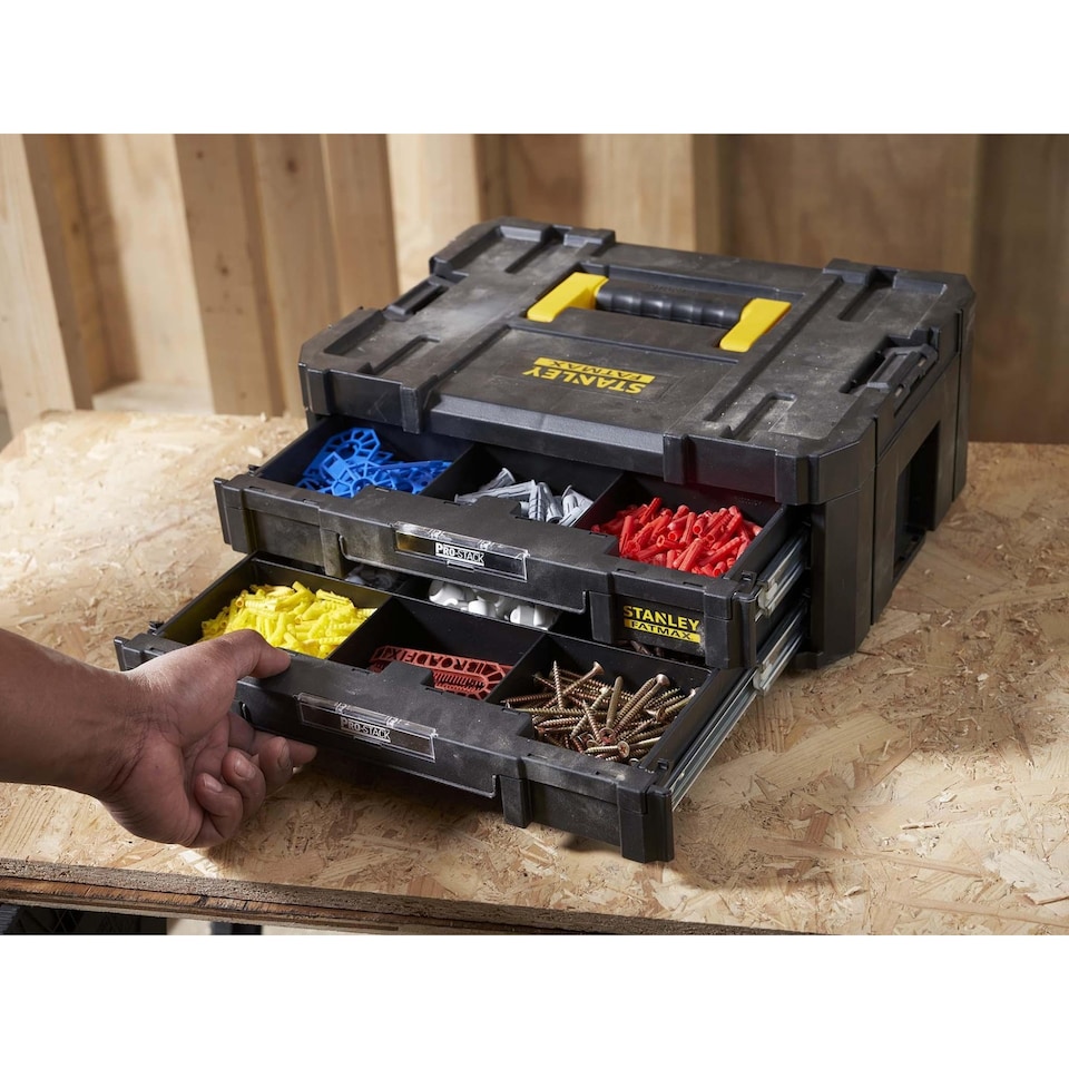 image 1 of Stanley Storage Fatmax Pro-stack 2 Shallow Drawers | Multi | Multi Colour | One Size | 1