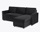 image 3 of The Tranquilo 3 Seater Sofa Bed in Black or Navy | Black | One Size