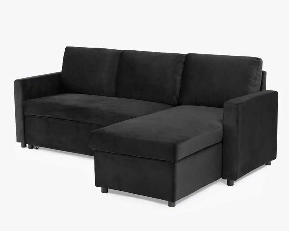 image 1 of The Tranquilo 3 Seater Sofa Bed in Black or Navy | Black | One Size