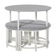 image 2 of HOMCOM Modern Round Dining Table Set with 4 Upholstered Stools for Dining Room, Kitchen, Dinette