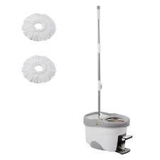 Living and Home Hands-Free Foot-Operated Pedal Rotating Mop and Bucket Set