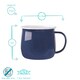 image 3 of Argon Tableware Coloured Enamel Belly Mugs - 375ml - Navy - Pack of 6 Blue