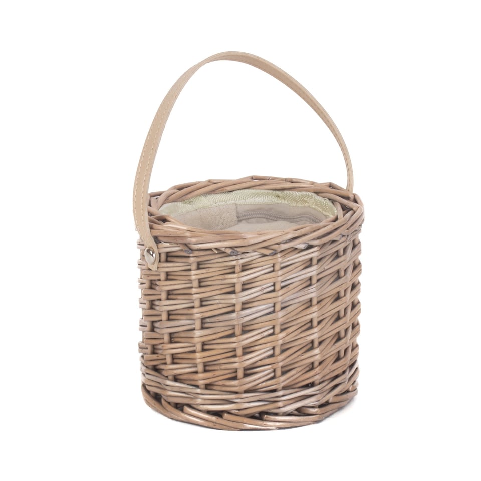 image 1 of Antique Wash Wicker Mini Ice Basket