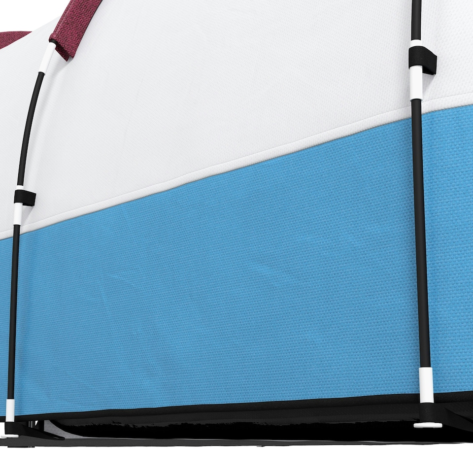 image 1 of Outsunny 2-3 Man Camping Tunnel Tent with Bedroom and Living Room 