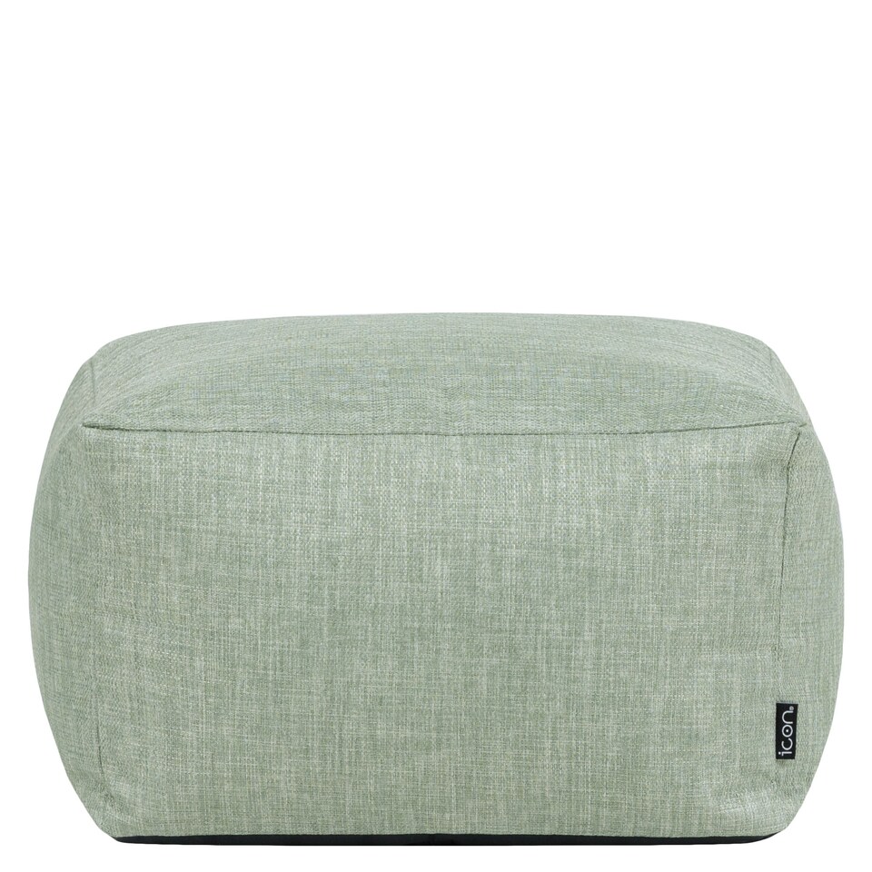 image 1 of icon Amara Footstool Outdoor Woven, Sage Green