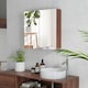 image 2 of kleankin 63Wx60H cm Double Door Wall-Mount Bathroom Mirrored Cabinet Medicine
