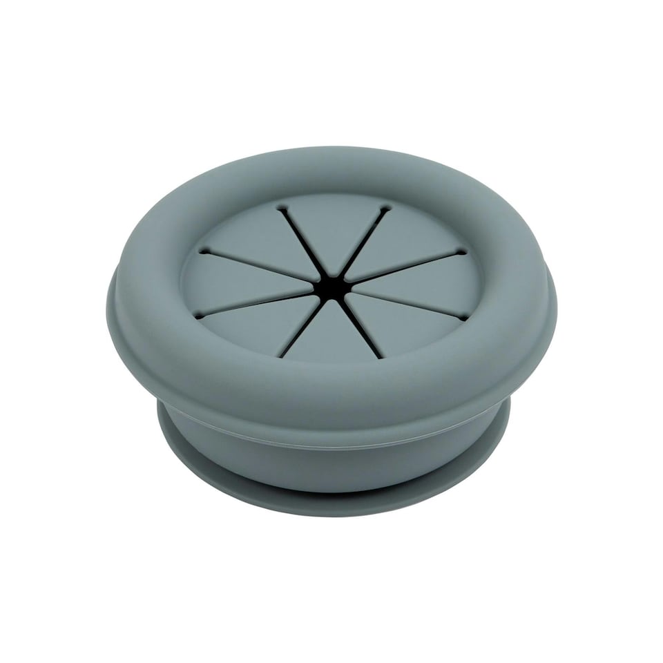 image 1 of Tiny Dining Baby Silicone Suction Snack Pot - 330ml - Tradewinds Grey