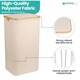 image 3 of 100L Foldable Laundry Hamper with Lid, Collapsible Clothes Basket
