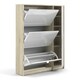 image 4 of Shoes Shoe Cabinet 3 Flip Down Doors and 2 layers 1 Door Oak structure