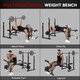 image 3 of SPORTNOW Weight Bench with Two Barbell Racks, Preacher Curl Bench