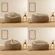 image 10 of Soul Giant Corduroy Bean Bag Natural 2-Seater Bean Bag Chair | Cream | Natural | XL | 1