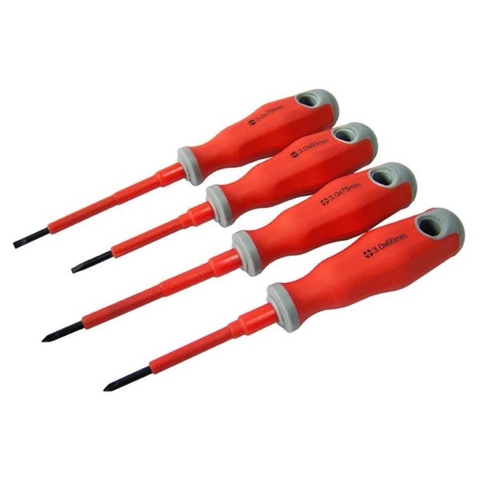 Amtech Screwdriver Set 4pk - One Colour - One Size