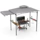 image 1 of COSTWAY 318x153cm Grill Gazebo Outdoor Barbecue Canopy Tent w/Side Awning-Grey