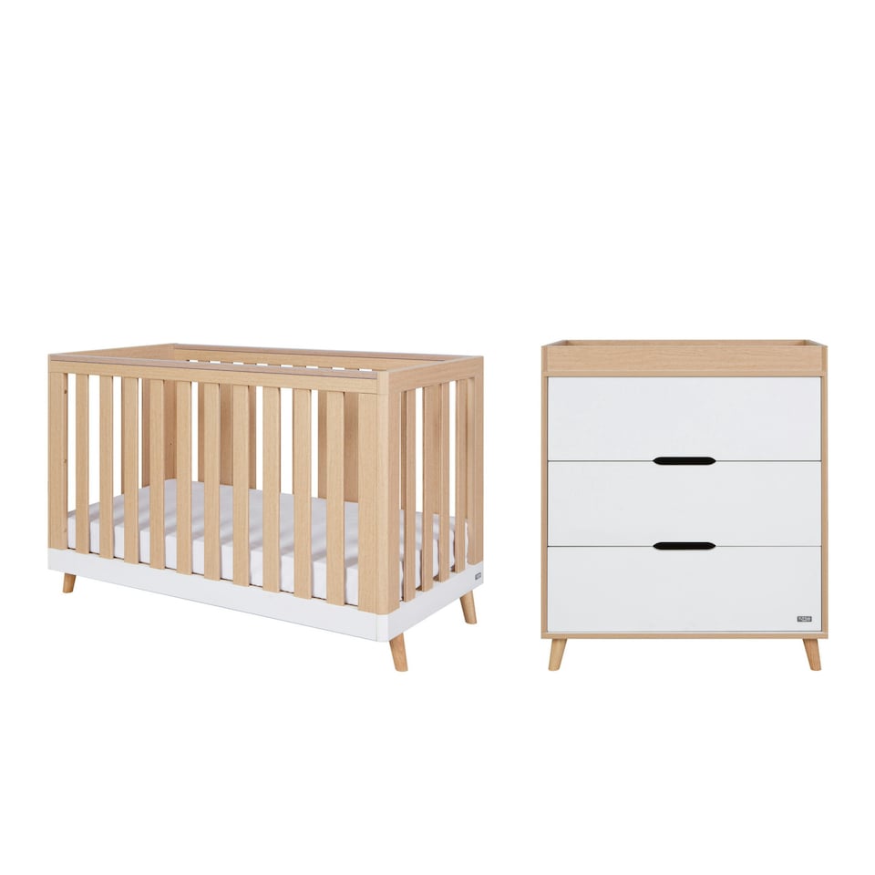 image 1 of Tutti Bambini Hygge Mini 2pc Room Set - White/Light Oak