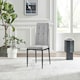 image 3 of Furniturebox Paloma 2x Grey Fabric Black Legs Dining Chair