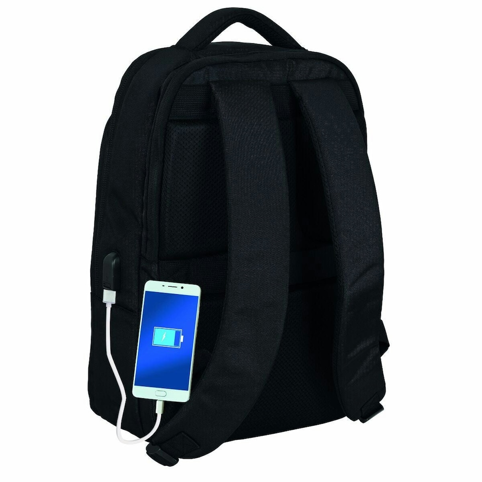 image 1 of Rucksack for Laptop and Tablet with USB Output The Mandalorian Black N/A | N/A | One Size