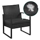 image 5 of Yaheetech 3-Piece Patio Set Rattan Chairs & Table Black