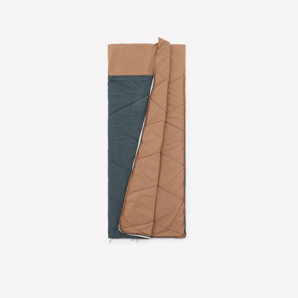 image 1 of Decathlon Camping Sleeping Bag 20°C in cotton, Ultim Comfort - Khaki