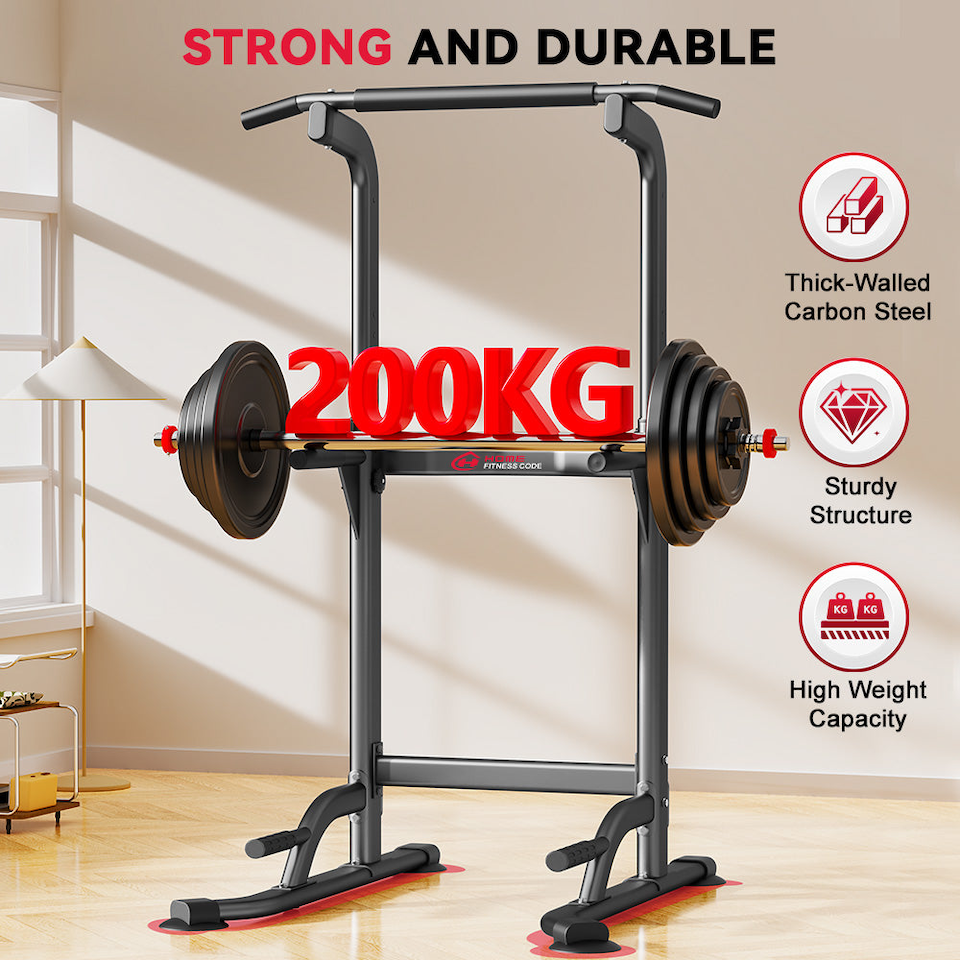 image 1 of Homefitnesscode Power Tower Dip Station D1 Pull Up Station
