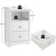image 3 of Yaheetech Set of 2 Side Tables with 2 Drawers and 1 Cubby