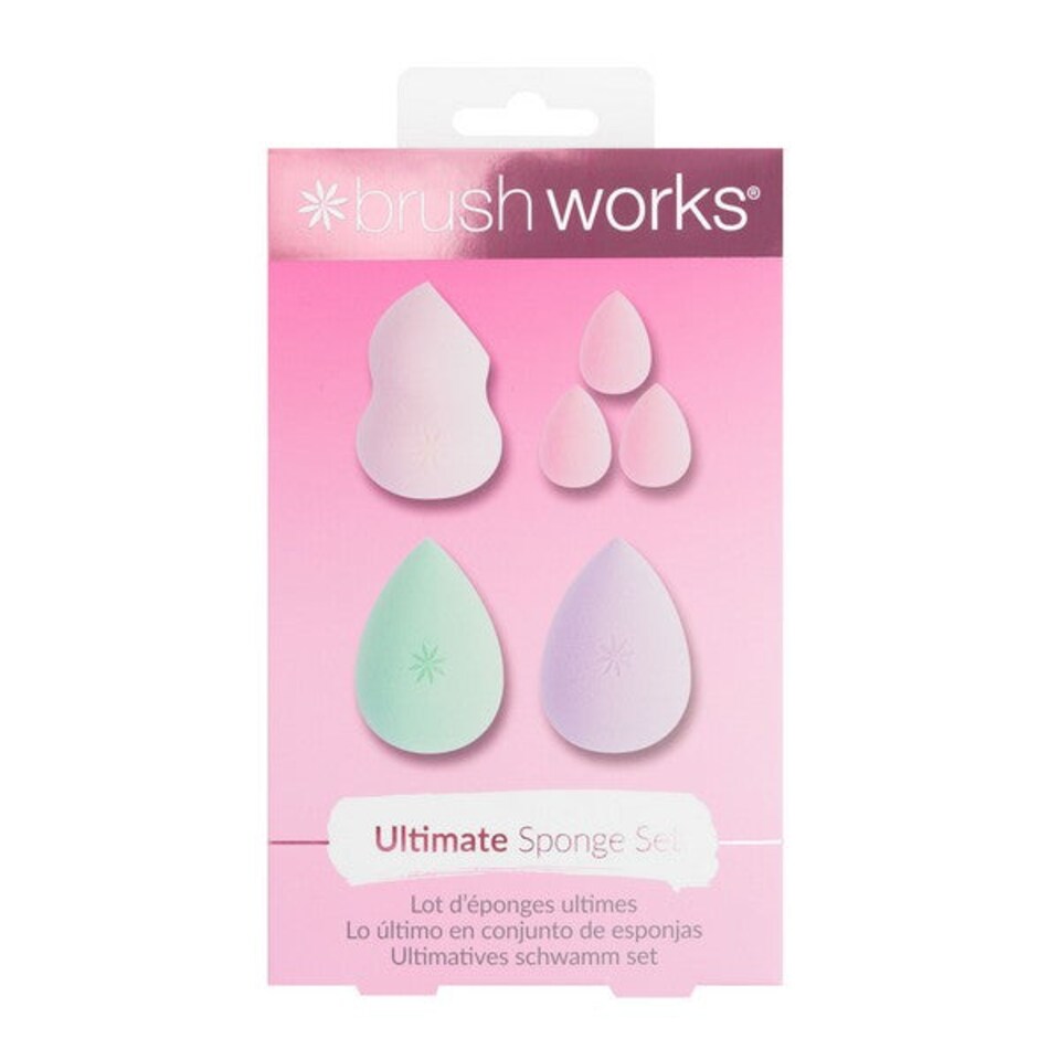 image 1 of Brushworks Ultimate Complexion Sponge Set - 6 Makeup Sponges (3 Large, 3 Mini) | Multi